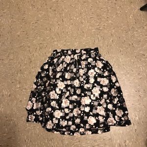 Floral knee length skirt